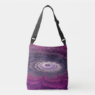 Bolsa Ajustável Colorido Floral Abstrato Arte Fractal Rosa