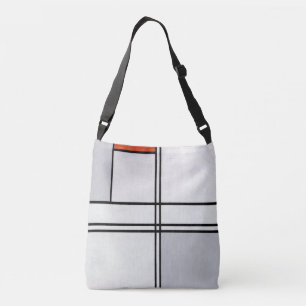 Bolsa Ajustável Composição (n.o 1) Cinza vermelha   Piet Mondrian 
