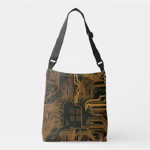 Bolsa Ajustável Conselho Nerd de saída PCB Laranja Circuito Eletrô