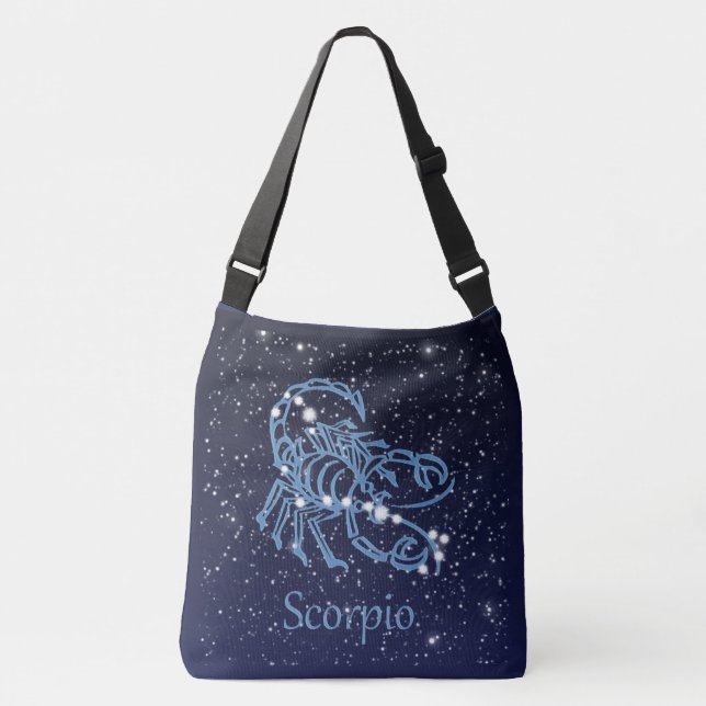 Bolsa Ajustável Constelação Scorpio e Sinal Zodiac com Estrelas (Frente)