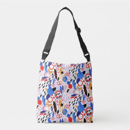 Bolsa Ajustável Contemporary Abstract Red Beige Black Blue.