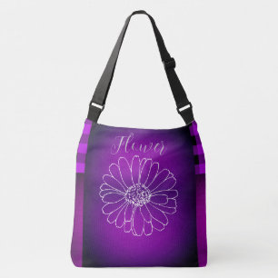 Bolsa Ajustável Contorno da Flor e Saco de Tota Roxo