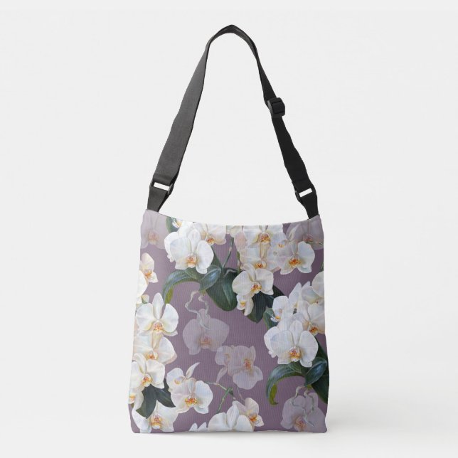 Bolsa Ajustável Cor d'água da lavanda escura da orquídea. (Frente)