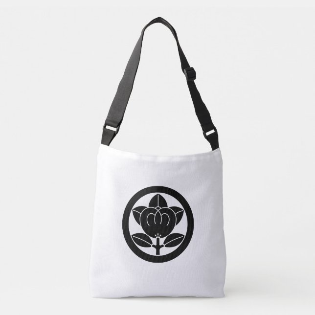 Bolsa Ajustável Cor de laranja mandarina em círculo (Frente)