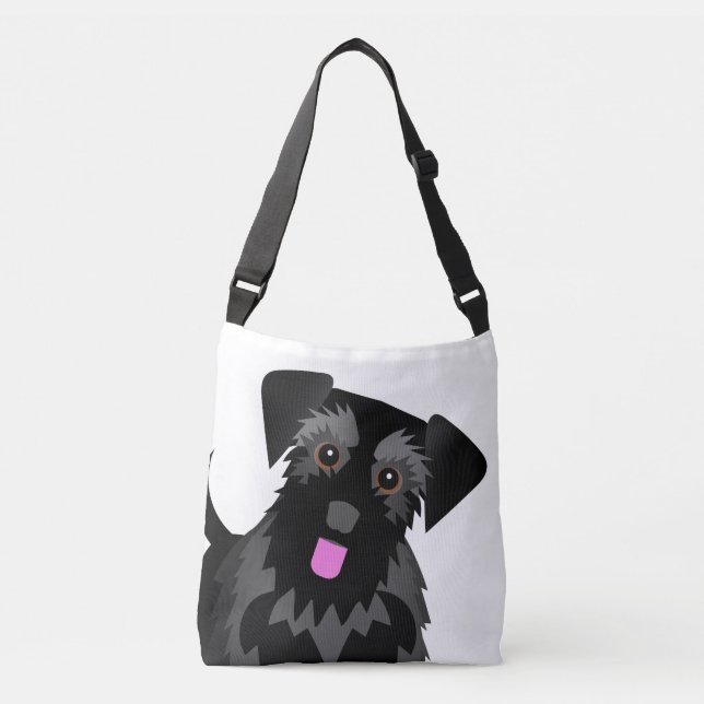 Bolsa Ajustável Cor Personalizada do Schnauzer Cute (Frente)