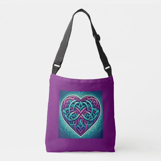 Bolsa Ajustável Coração Celta Roxo (Frente)