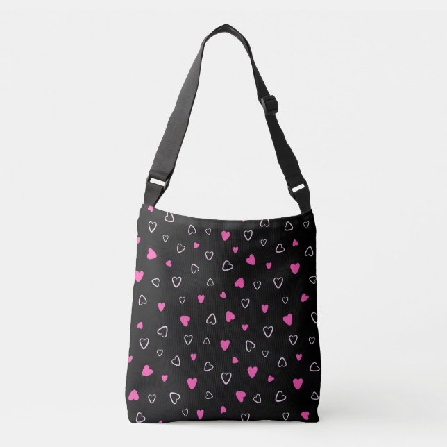 Bolsa Ajustável Coração de Amor Elegante Moderno de Luxo (Frente)