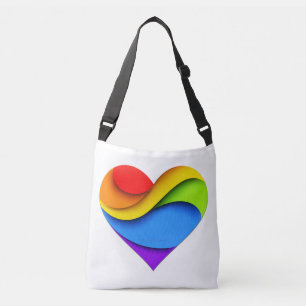 Bolsa Ajustável Coração em forma de arco-íris de SlipperyJoe em ca