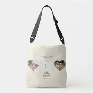 Bolsa Ajustável Coração tipo rendas do 13 Wedding Anniversário