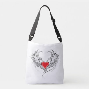 Bolsa Ajustável Coração Vermelho Anjo com asas