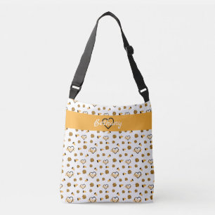 Bolsa Ajustável Corações Amarelas Cheer, Pom Poms, Padrão Megap