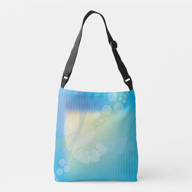 Bolsa Ajustável Corações pastéis românticos e abstrato (Verso)