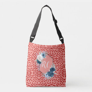 Bolsa Ajustável corações vermelhos únicos em rosa e padrão Persona
