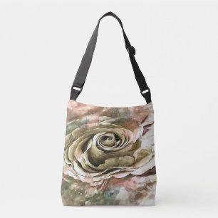 Bolsa Ajustável Coral e Cinza artístico-romântico