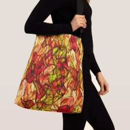 Bolsa Ajustável Cordões cruzados escondidos sob um tecido vermelho