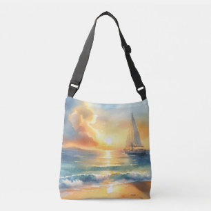 Bolsa Ajustável Cores d'água do mar sunset