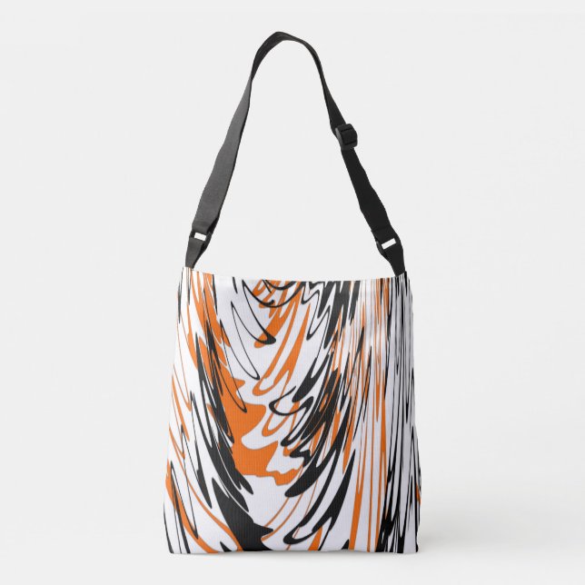 Bolsa Ajustável Cores de Bengala Laranja e Linhas Pretas (Verso)