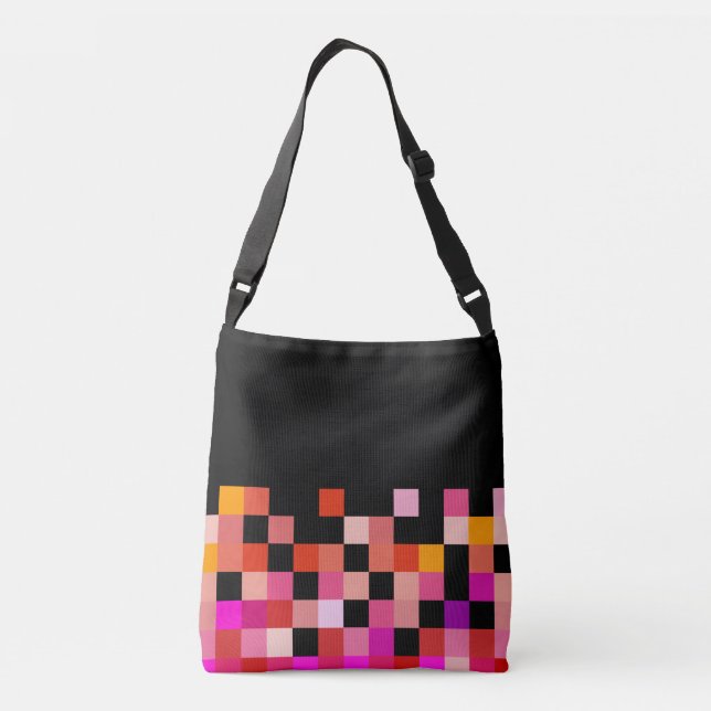 Bolsa Ajustável Cores ousadas, belo design gráfico (Verso)