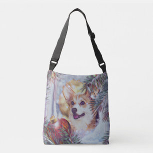 Bolsa Ajustável Corgi de Galês na janela do inverno