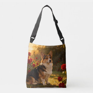 Bolsa Ajustável Corgi nas Rosas I