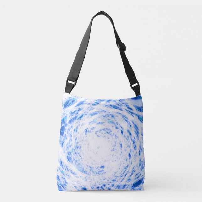 Bolsa Ajustável Corpo Corante Azul e Branco (Frente)