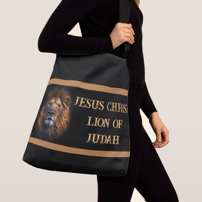 Bolsa Ajustável Corpo Cruzado Saco Jesus Cristo Leão De Judah (Close Up)