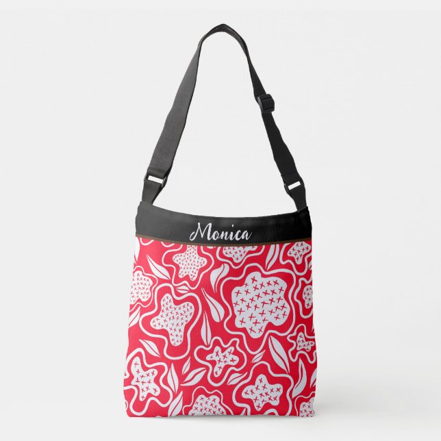 Bolsa Ajustável Correspondência Cruzada Personalizada - Design Flo (Frente)