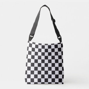 Bolsa Ajustável Corrida de Carro / Padrão de Xadrez + seu backgr.