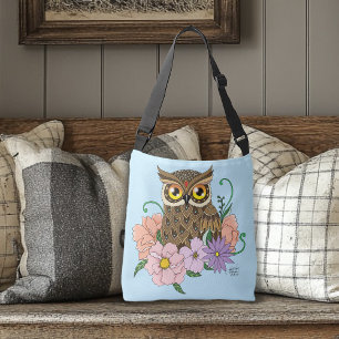 Bolsa Ajustável Coruja das Flores da primavera