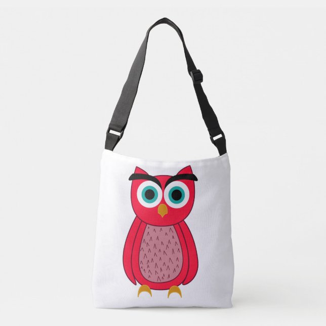 Bolsa Ajustável Coruja Rosa Fofa (Frente)