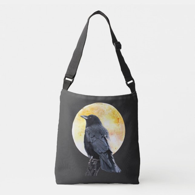 Bolsa Ajustável Corvo e Lua Cheia (Frente)