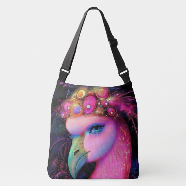 Bolsa Ajustável Cosmic Flamingo Queen (Frente)