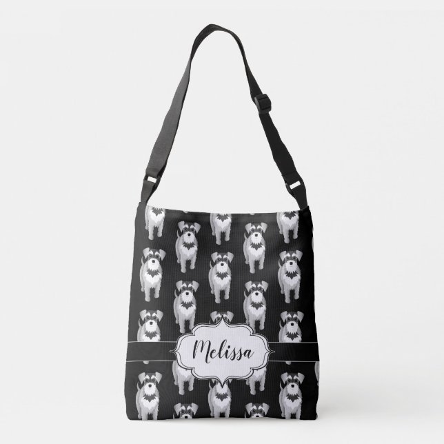 Bolsa Ajustável Costume dos Schnauzers diminutos retro (Verso)