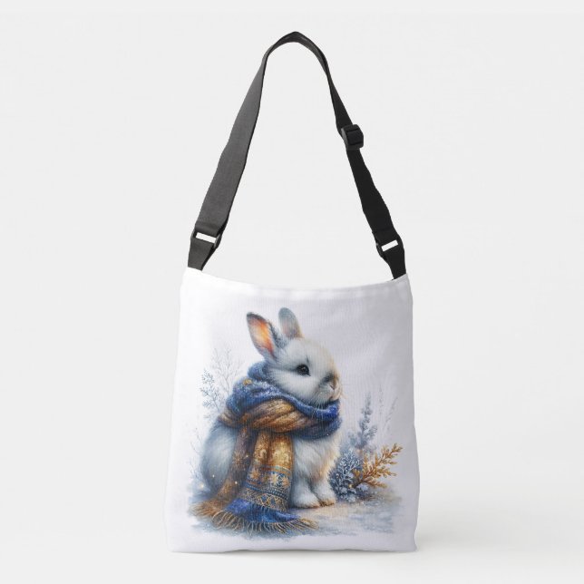 Bolsa Ajustável Cozy Winter Bunny Rabbit (Frente)