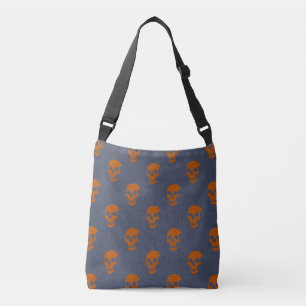 Bolsa Ajustável Crânio anatômico Grungy Polkadots Azul laranja