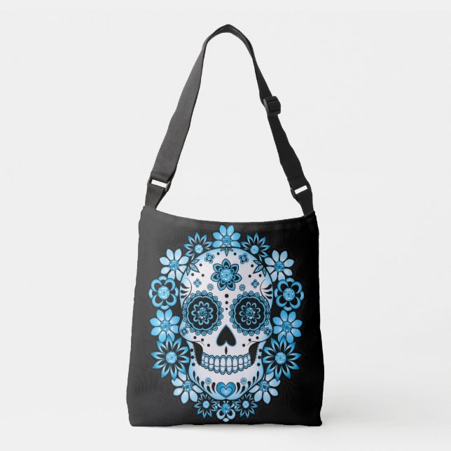 Bolsa Ajustável Crânio Azul (Frente)