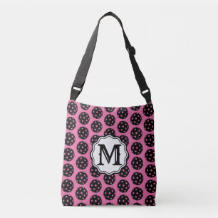 Bolsa Ajustável Cravo cor-de-rosa e monograma preto Cruz de picleb