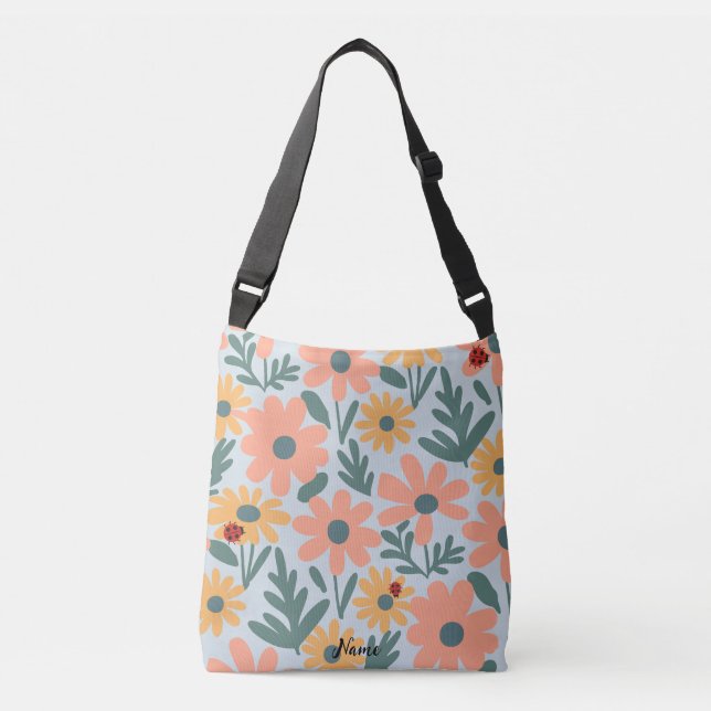Bolsa Ajustável crianças Cute Ladybug Bolinhas Daisy Flower Padrão (Frente)
