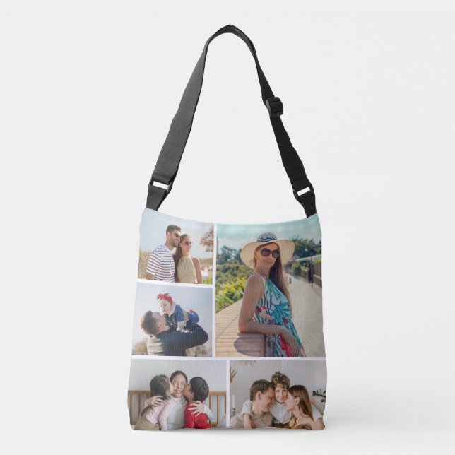 Bolsa Ajustável Crie sua própria colagem de fotos (Frente)