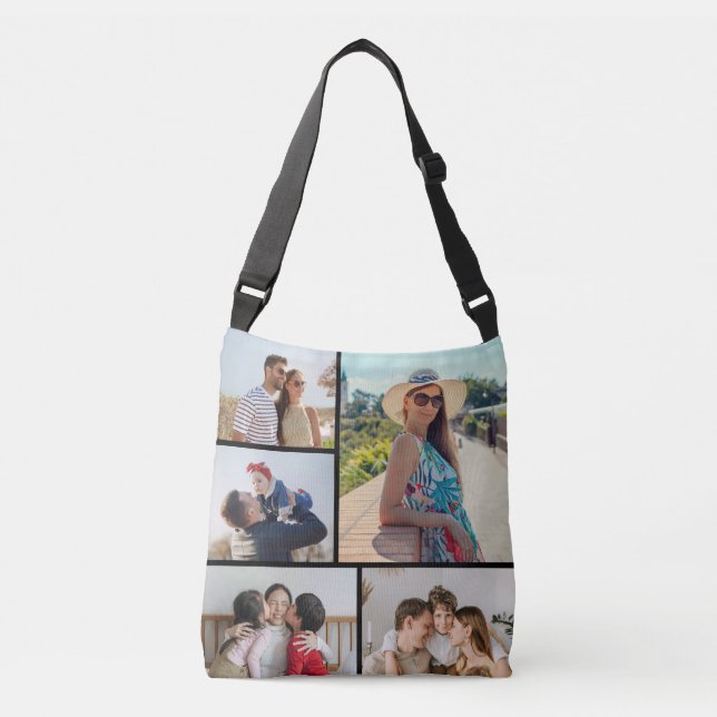 Bolsa Ajustável Crie sua própria colagem de fotos (Frente)