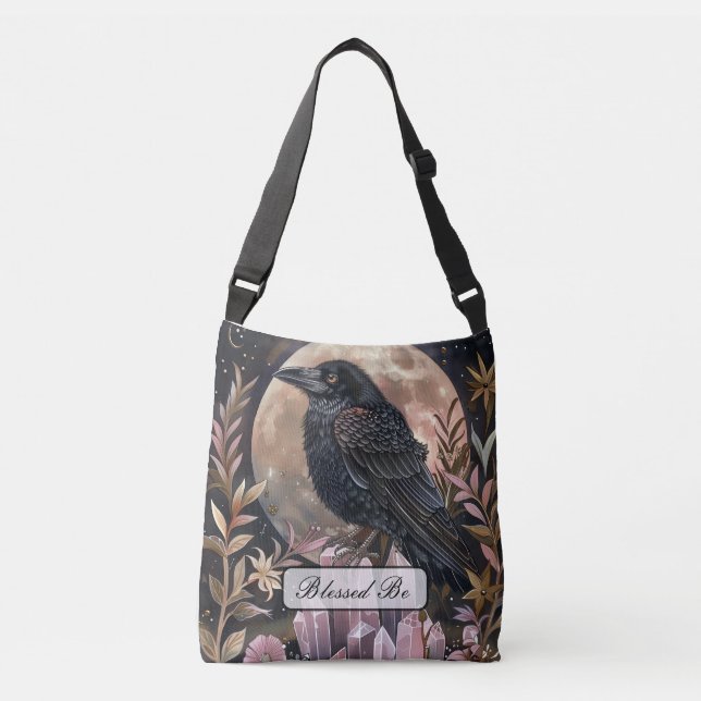 Bolsa Ajustável Cristal de Corvo Místico (Frente)