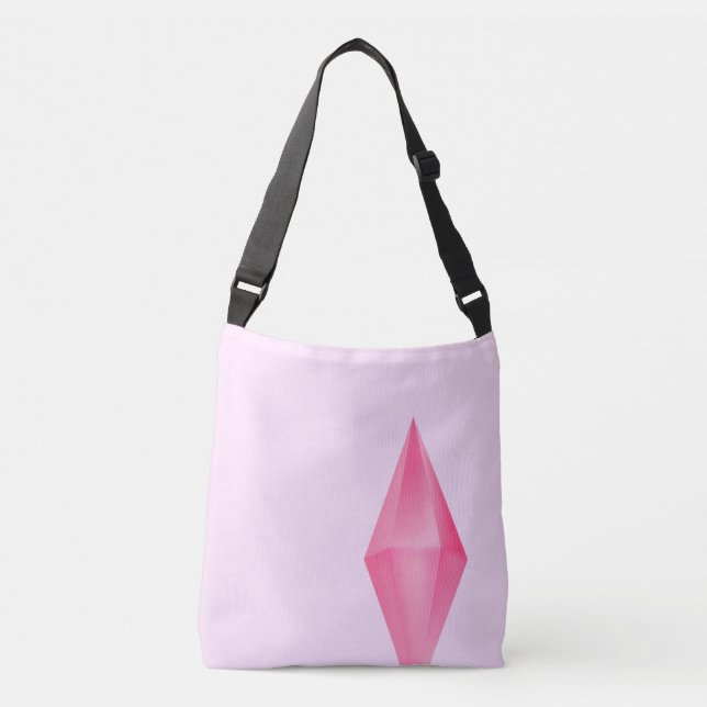 Bolsa Ajustável Cristal rosa (Frente)