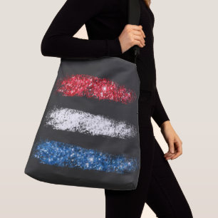 Bolsa Ajustável *~* Cruz de Bandeira Abstrato Americana Simples Mo
