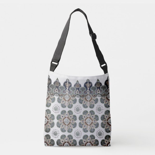 Bolsa Ajustável Cruzamento de Bag preto e turquesa (Frente)