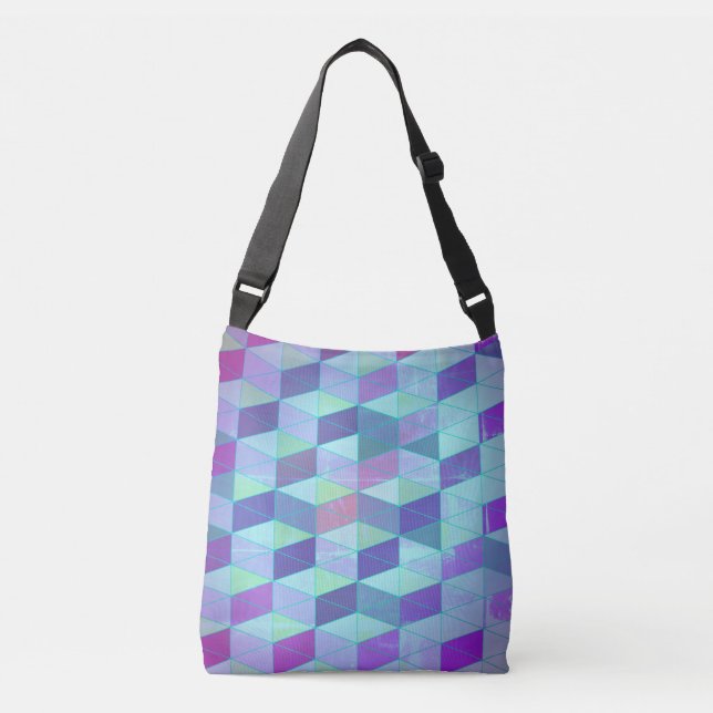 Bolsa Ajustável Cubos em Triângulos Padrão Geométrico (Frente)