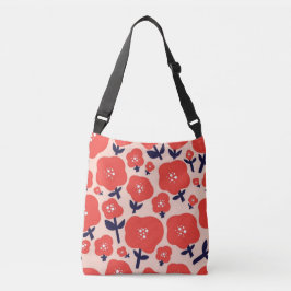 Bolsa Ajustável Cute Floral Seamless Pattern – Red Spring Flowers 