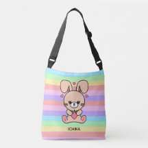 Cute Kawaii Strawberry Bunny Rabbit Striped