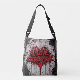 Bolsa Ajustável Cyberpunk Grafite Crossbody Bag