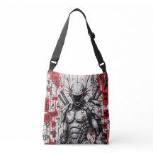 Cyberpunk Warrior Grafite Crossbody Bag