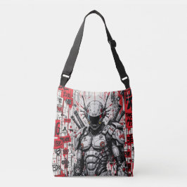 Bolsa Ajustável Cyberpunk Warrior Grafite Crossbody Bag